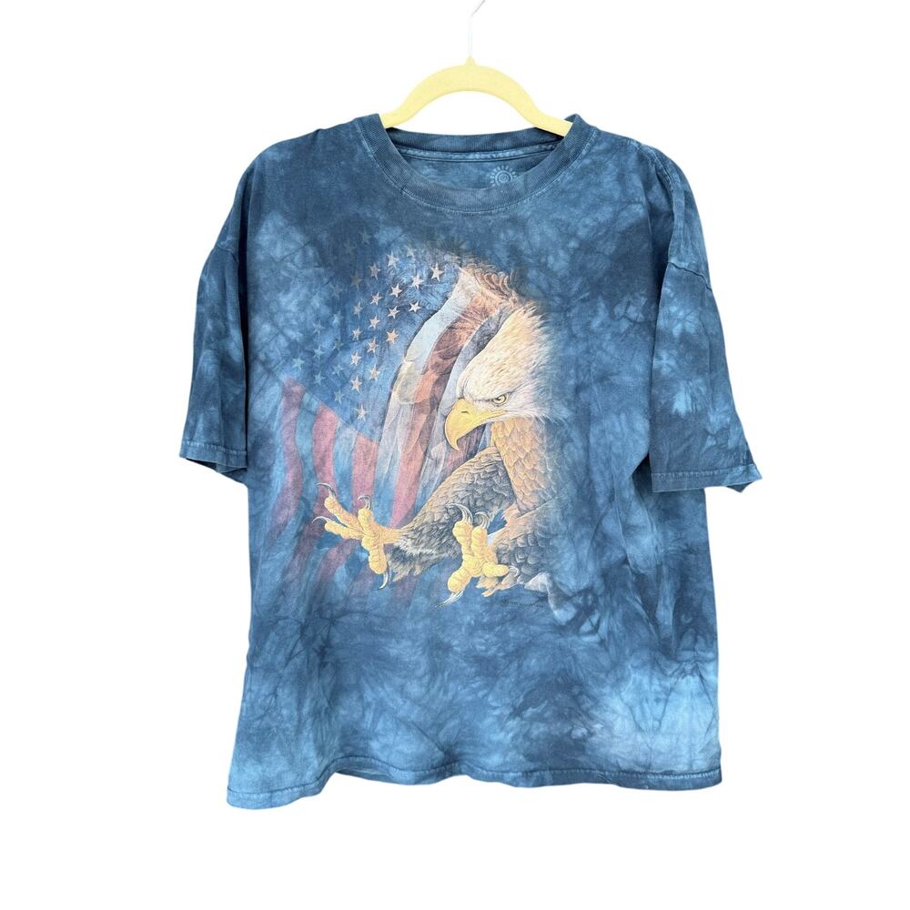 THE MOUNTAIN Eagle American Flag Tie Dye Graphic Tee XL